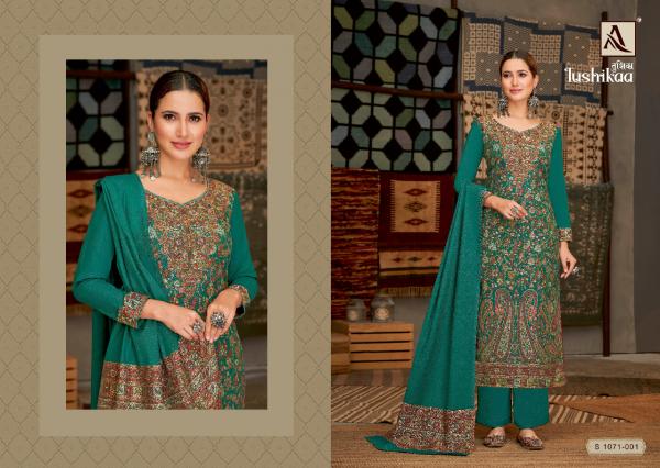 Alok Tushikaa 2 Pure Pashmina Designer Dress Material Collection 